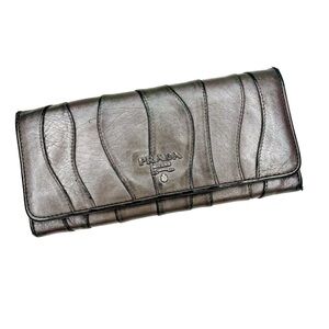Prada Metallic Silver Women's Clutch